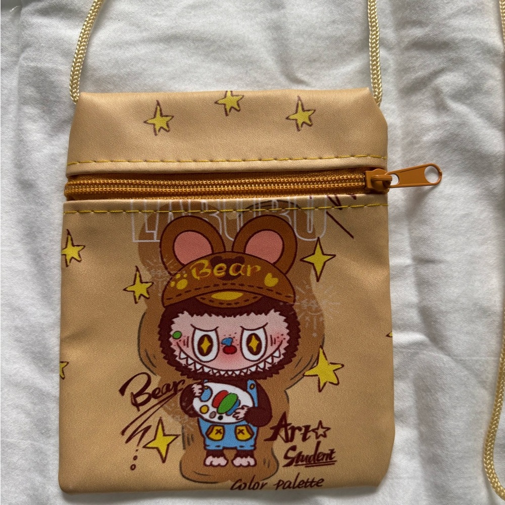 Labubu Bear Art Student tiny Crossbody Bag